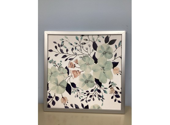 Floral Square Wall Decor Framed