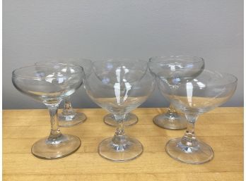 European Crystal Champagne Glasses - Set Of 6 - In Original Box