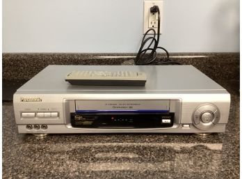 Panasonic PV-V4621 4-Head Omnivision VCR VHS Player Silver - With Remote