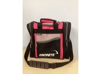Ebonite Pink/black Bowling Ball Bag With Carry Handles & Strap