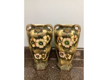 Miyako Hand Painted Floral Vase