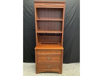 Stanley Furniture 3-Drawer Cabinet With Hutch 3-Shelf Bookcase Top