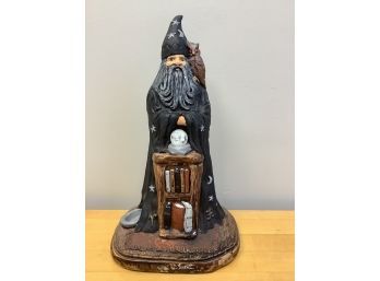 Wizard With Crystal Ball Figurine