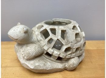 Resin & Glass Turtle Candle Holder