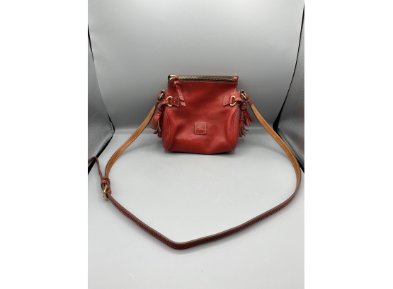 Dooney And Bourke Red Leather Crossbody Bag