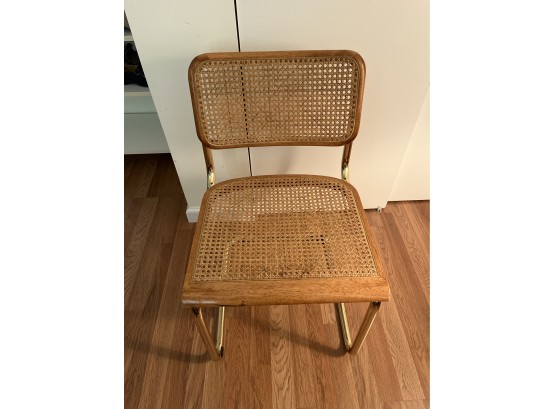Mid Century Cane-back Metal Frame Chair