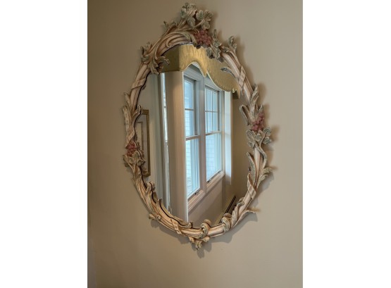 Interior Accents Floral Pattern Wall Mirror
