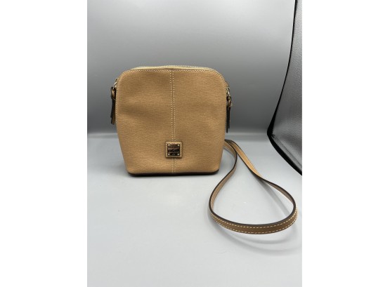 Dooney And Bourke Camel Trixie Leather Crossbody Bag