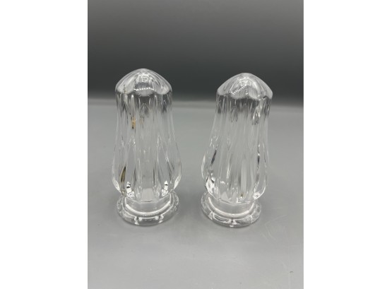 Cut Glass Salt And Pepper Shakers - 2 Total
