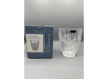 Marquis By Waterford Brookside Hurricane/rose Vase - Box Included