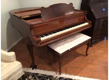 Otto Altenburg Solid Wood Piano #197595 With Ivory Keys And Piano Bench