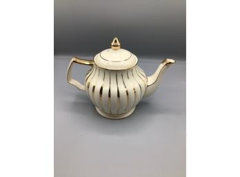 Sadler Hand Painted Gold Trim Porcelain Teapot - Made In England