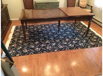 Floral Pattern Needlepoint Style Machine Made Area Rug -  9.5 X 6