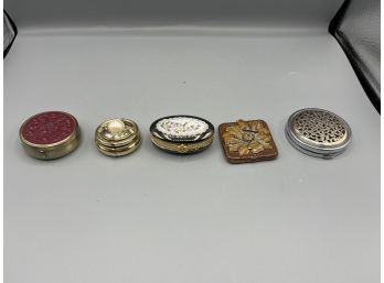 Trinket Boxes / Pill Organizers - 5 Total