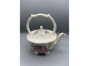 Crown Dorset Staffordshire Fine Ceramics Floral Pattern Teapot - Made In England