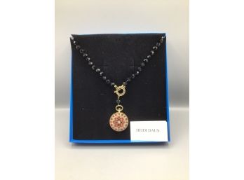 Heidi Daus Costume Jewelry Necklace With Watch Pendant - Box Included