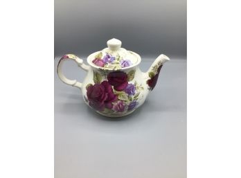 Sadler Hand Painted Floral Pattern Porcelain Teapot - Made In England