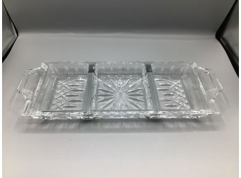 Waterford Crystal Sectional Dish With Handles
