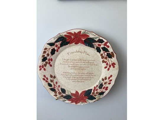 Carson Home Accents Friendship Decorative Plate With Wall Hanger