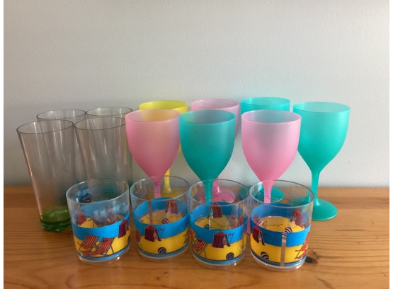 Outdoor Plastic Drinkware - Assorted Set Of 15