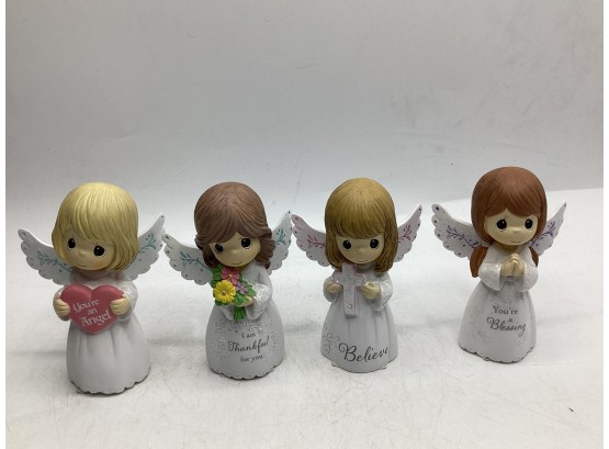 Precious Moments Angel Figurines - Set Of 4