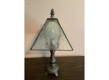 Metal Table Lamp With Plastic Shade