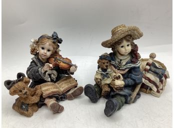 Yesterday's Child The Dollstone Collection Figurines - Set Of 2