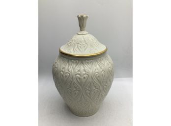 Lenox Jar With Lid Hand Decorated With 24K Gold