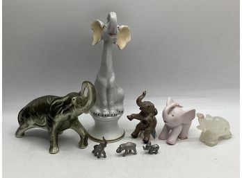 Elephant Figurines - Assorted Set Of 8
