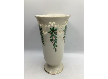 Lenox Holiday Holly Berry Vase