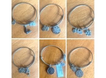 Alex & Ani Silver-tone Bracelets - Assorted Set Of 6
