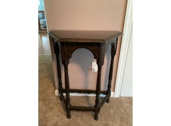 Oak Antique Carved Wall Accent Table