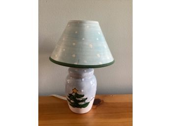 Ceramic Holiday Themed  Electric Table Lamp