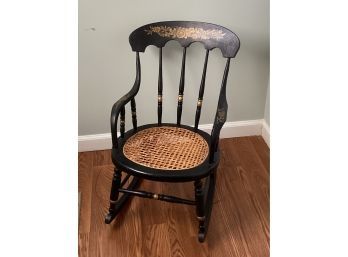 Children's Cane Seat Wood Rocking Chair
