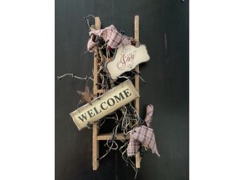 A Time For Joy 'welcome' Ladder Wall Decor