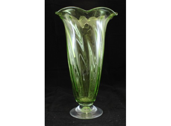 Green Wild Flower Shaped Vase 13' (O148)