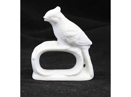4 Ceramic Napkin Holders; 3 Owls, 1 Small Bird (Y156)
