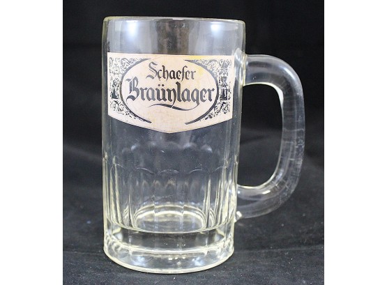 4 Vintage Scharfer Braunlage Glass Beer Mug 5' Tall  (Y159)