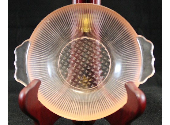 3 Pink Depression Glass Bowls 5.5' (Y176)