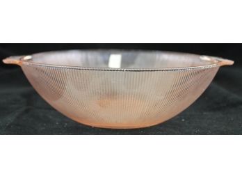 Pink Depression Glass Serving Bowl 9.5' (Y177)
