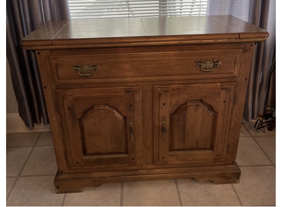 Early American Temple-stuart Furniture Solid Wood Buffet With Extender / Drawer And Cabinet