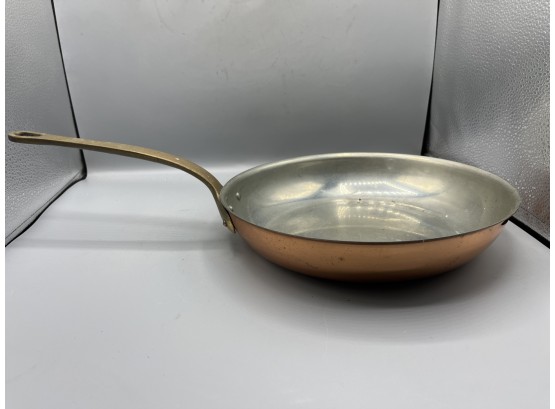 Copper Saute Pan With Brass Handle