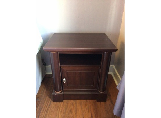 Composite Night Stand With Cabinet And Shelf