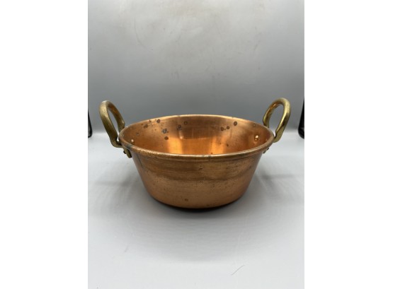 Vintage Copper Pot With Handles
