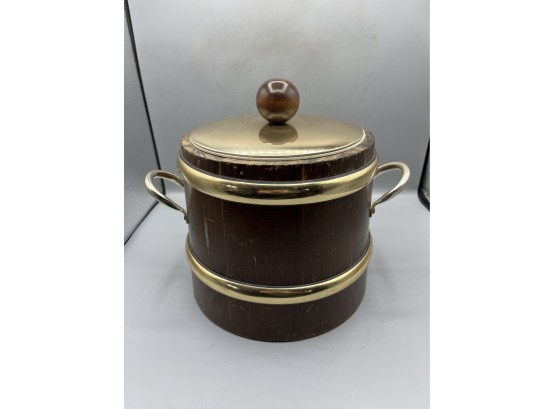 Kraftware Wooden Style Ice Bucket With Handles