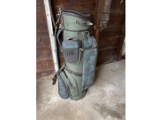 Vintage Knight Golf Bag Green/Floral 6-Way Divider