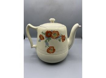 Halls Superior Quality Kitchenware Hand Painted Floral Pattern Teapot