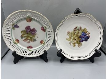 Schumann / Schwarzenhammer Porcelain Hand Painted Dishes - Made In Germany - 2 Total