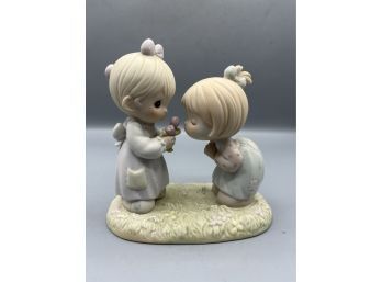 1989 Samuel J Butcher Enesco Precious Moments Porcelain Figurine #521817 - Good Friends Are Forever