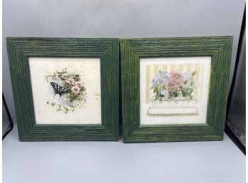 Floral Pattern Prints Framed - 2 Total